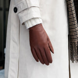 Ivy (cognac) - sheepskin leather gloves with wool/cashmere lining & touchscreen feature  - Schwartz & von Halen - US - 7