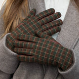 Women’s Leather Gloves with Brown Pattern Rosie - Schwartz & von Halen® UK - Premium Leather Gloves - 7