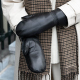 Mia – stylish leather mittens with luxurious lambswool lining & touchscreen feature  - Schwartz & von Halen - US - 8