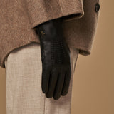 Alessandra (black) - goatskin leather gloves with lambswool lining & touchscreen feature - Schwartz & von Halen - US - 12