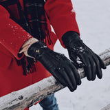 Alessandra (black) - goatskin leather gloves with lambswool lining & touchscreen feature - Schwartz & von Halen - US - 8