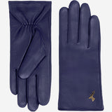 Ivy (blue) – sheepskin leather gloves with wool/cashmere lining & touchscreen feature  - Schwartz & von Halen - US - 2