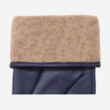 Ivy (blue) – sheepskin leather gloves with wool/cashmere lining & touchscreen feature