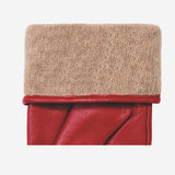 Ivy (red) – sheepskin leather gloves with wool/cashmere lining & touchscreen feature  - Schwartz & von Halen - US - 3