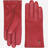 Ivy (red) – sheepskin leather gloves with wool/cashmere lining & touchscreen feature  - Schwartz & von Halen - US - 2