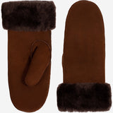 Beauvoire - suede mittens with luxurious sheep fur lining