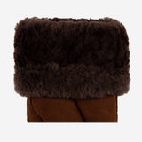 Beauvoire - suede mittens with luxurious sheep fur lining