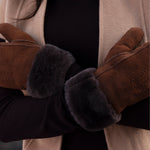 Beauvoire - suede mittens with luxurious sheep fur lining - Schwartz & von Halen - US - 9