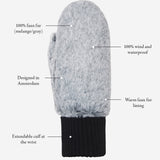 Camila – fluffy mittens with faux lamb fur lining and adjustable cuff - Schwartz & von Halen - US - 9