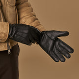 Charles – luxurious American deerskin leather gloves with warm cashmere lining