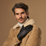 Charles – luxurious American deerskin leather gloves with warm cashmere lining