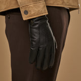 Charles – luxurious American deerskin leather gloves with warm cashmere lining