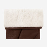 Alessandra (brown) - goatskin leather gloves with lambswool lining & touchscreen feature - Schwartz & von Halen - US - 3