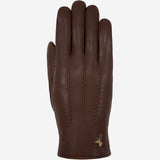 Alessandra (brown) - goatskin leather gloves with lambswool lining & touchscreen feature - Schwartz & von Halen - US - 1