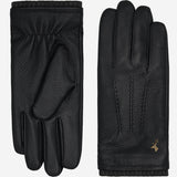 Columbus (black) – luxurious deerskin (American deerskin) leather gloves with warm wool lining