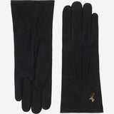 Elizabeth (black) - suede leather gloves with warm faux fur lining - Schwartz & von Halen - US - 2