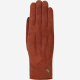 Elizabeth (brown) - suede leather gloves with warm faux fur lining - Schwartz & von Halen - US - 1