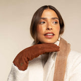 Women’s Brown/Camel Suede Leather Gloves Elizabeth - Schwartz & von Halen® UK - Premium Leather Gloves - 11