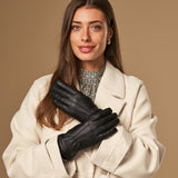 Emily – deerskin (American deerskin) leather gloves with warm wool lining