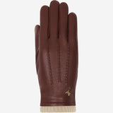 Emily (brown) – deerskin (American deerskin) leather gloves with warm wool lining - Schwartz & von Halen - US - 1