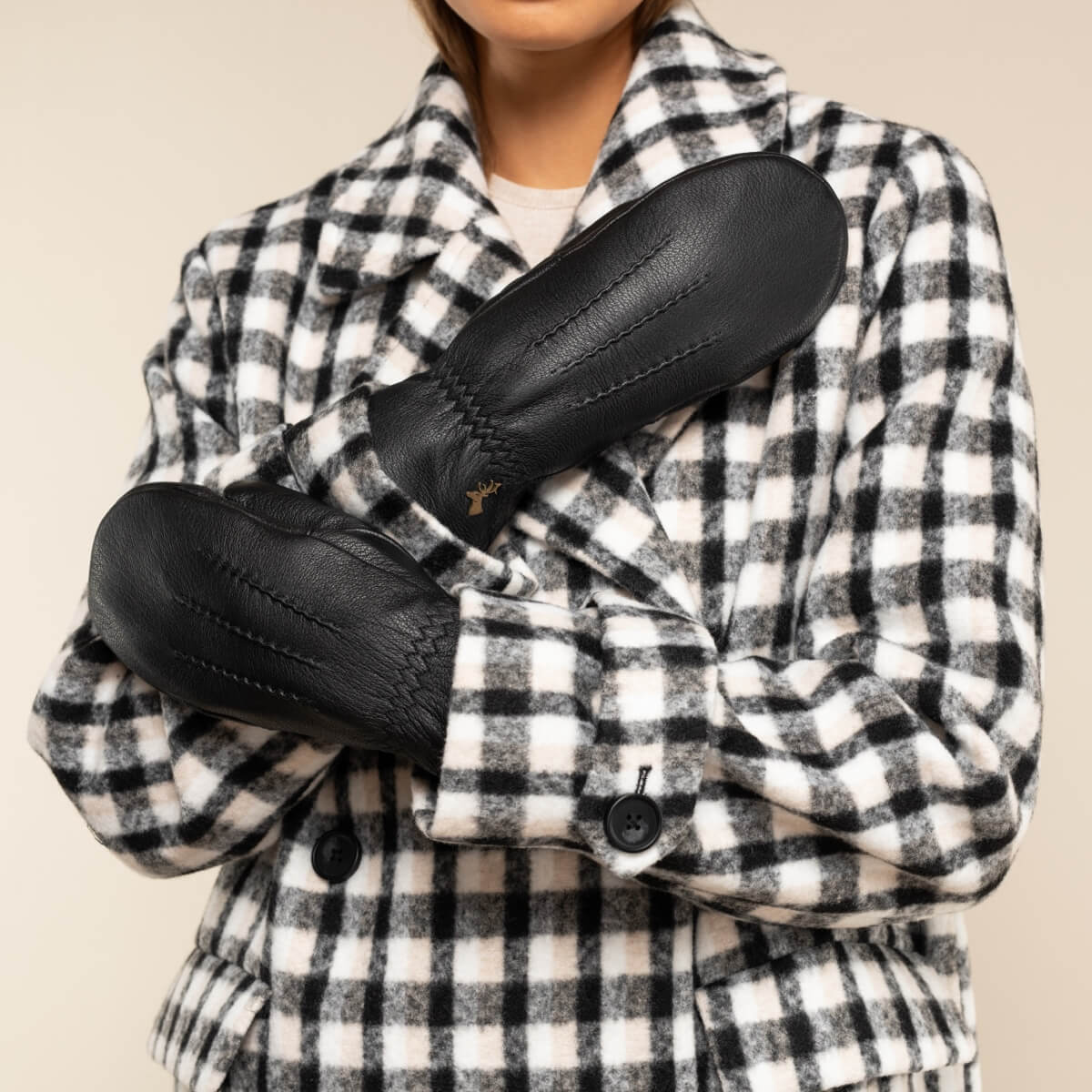 Eva - stylish goat leather mittens with luxurious faux fur lining & touchscreen feature - Schwartz & von Halen - US - 7