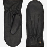 Eva - stylish goat leather mittens with luxurious faux fur lining & touchscreen feature