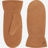 Hailey (camel) - suede goatskin mittens with luxurious sheep fur lining - Schwartz & von Halen - US - 2