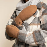 Suede Leather Mittens Camel Hailey - Schwartz & von Halen® - Premium Leather Gloves - 7