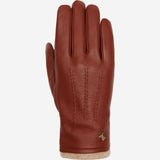 Harvey (cognac) - goatskin leather gloves with luxurious wool lining & touchscreen feature - Schwartz & von Halen - US - 1