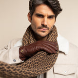 Men's Leather Gloves Cognac Harvey - Schwartz & von Halen® - Premium Leather Gloves - 12