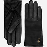 Ivy (black) – sheepskin leather gloves with wool/cashmere lining & touchscreen feature - Schwartz & von Halen - US - 2