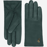 Ivy (dark green) - sheepskin leather gloves with wool/cashmere lining & touchscreen feature  - Schwartz & von Halen - US - 2