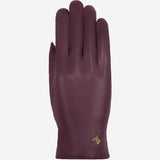 Ivy (purple) - sheepskin leather gloves with wool/cashmere lining & touchscreen feature