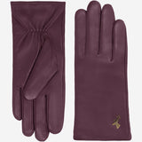 Ivy (purple) - sheepskin leather gloves with wool/cashmere lining & touchscreen feature  - Schwartz & von Halen - US - 2