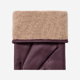 Ivy (purple) - sheepskin leather gloves with wool/cashmere lining & touchscreen feature