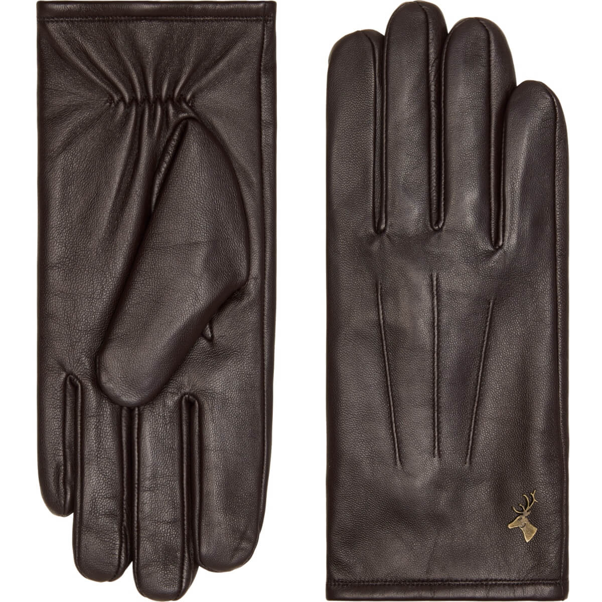 Dark Brown Leather Gloves Men Jake - Schwartz & von Halen® - Premium Leather Gloves - 2