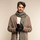 Jake (dark brown) - sheepskin gloves with warm fleece lining & touchscreen feature  - Schwartz & von Halen - US - 8