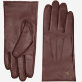 James (brown) - classic sheepskin leather gloves with luxurious cashmere lining & touchscreen feature  - Schwartz & von Halen - US - 2