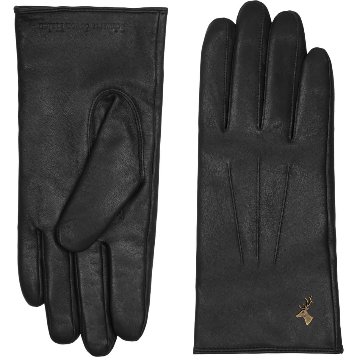 Classic Leather Gloves Black Men James - Schwartz & von Halen® - Premium Leather Gloves - 2