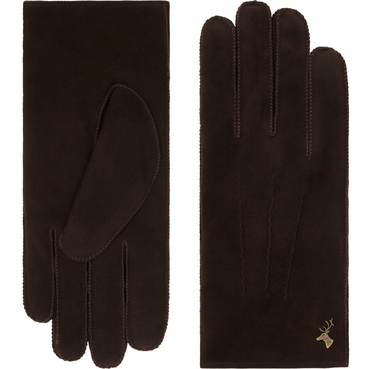 Suede Goatskin Leather Gloves Brown Women Josie - Schwartz & von Halen® - Premium Leather Gloves - 2