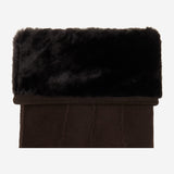 Josie (brown) - suede goatskin leather gloves with luxurious sheep fur lining  - Schwartz & von Halen - US - 3