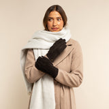 Josie (brown) - suede goatskin leather gloves with luxurious sheep fur lining  - Schwartz & von Halen - US - 8