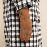 Suede Goatskin Leather Gloves Camel Women Josie - Schwartz & von Halen® - Premium Leather Gloves - 8