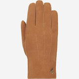 Josie (camel) - suede goatskin leather gloves with luxurious sheep fur lining