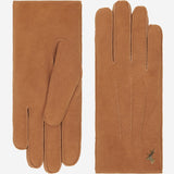 Josie (camel) - suede goatskin leather gloves with luxurious sheep fur lining