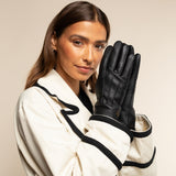 Black Leather Gloves Women Josie - Schwartz & von Halen® - Premium Leather Gloves - 11