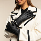 Black Leather Gloves Women Josie - Schwartz & von Halen® - Premium Leather Gloves - 8