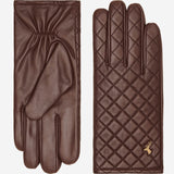 Kira (brown) - sheepskin leather gloves with wool/cashmere lining & touchscreen feature  - Schwartz & von Halen - US - 2