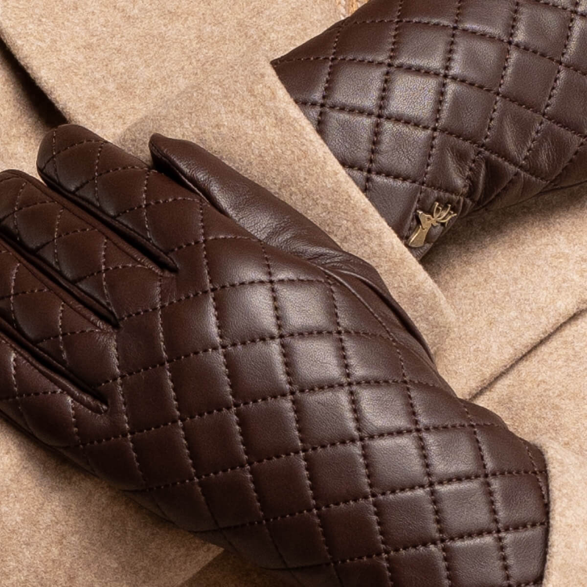 Brown Leather Gloves Women Kira - Schwartz & von Halen® - Premium Leather Gloves - 14