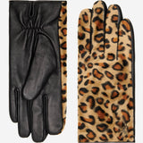 Leopard - sheepskin leather gloves with warm fleece lining & touchscreen feature  - Schwartz & von Halen - US - 2